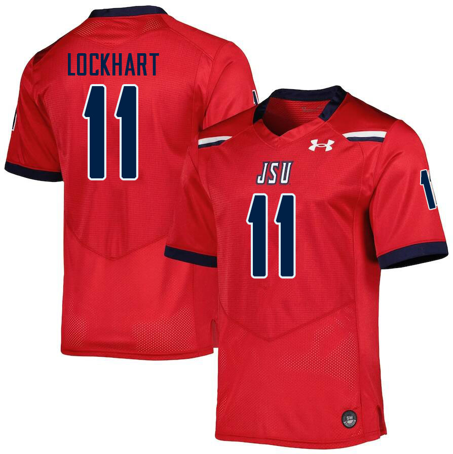 Jackson State Tigers #11 Jared Lockhart College Football Jerseys,Uniforms-Red